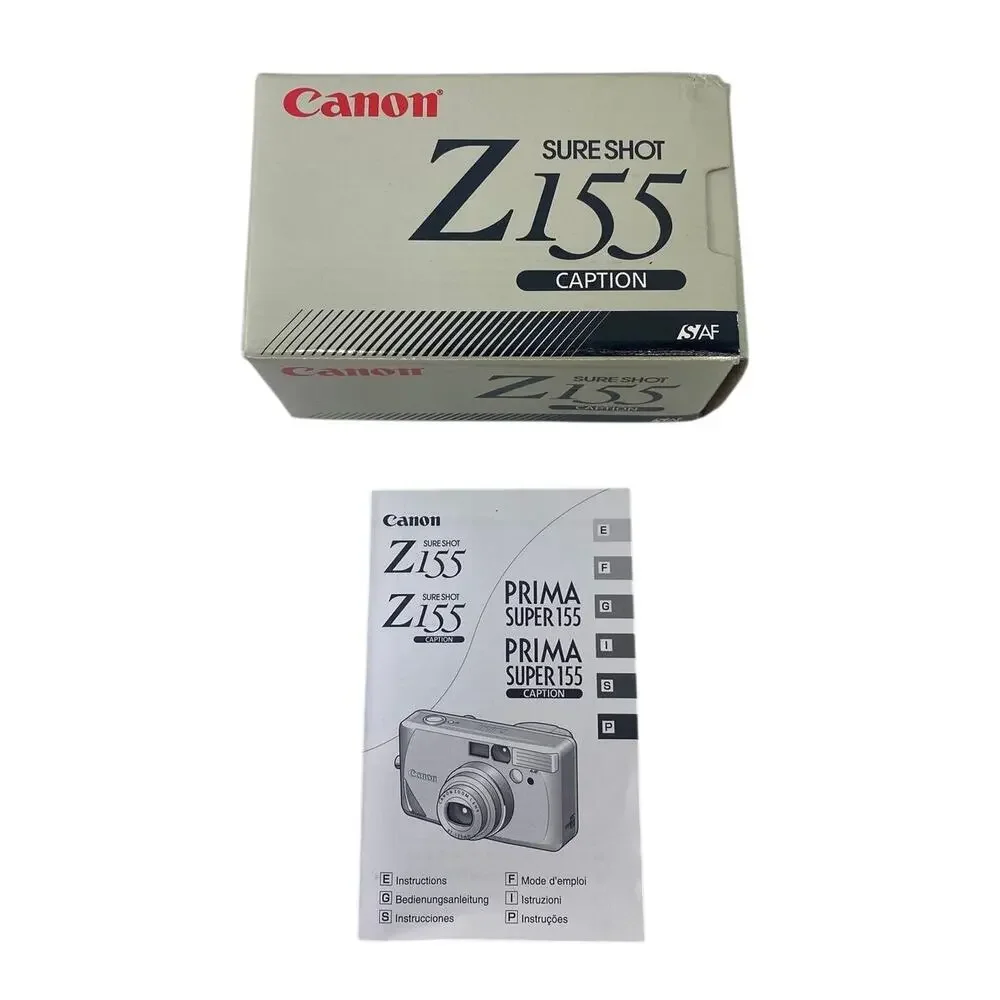 Vtg 2002 Canon Sure Shot Z155 35mm Point and Shoot Film Camera FOR PARTS READ